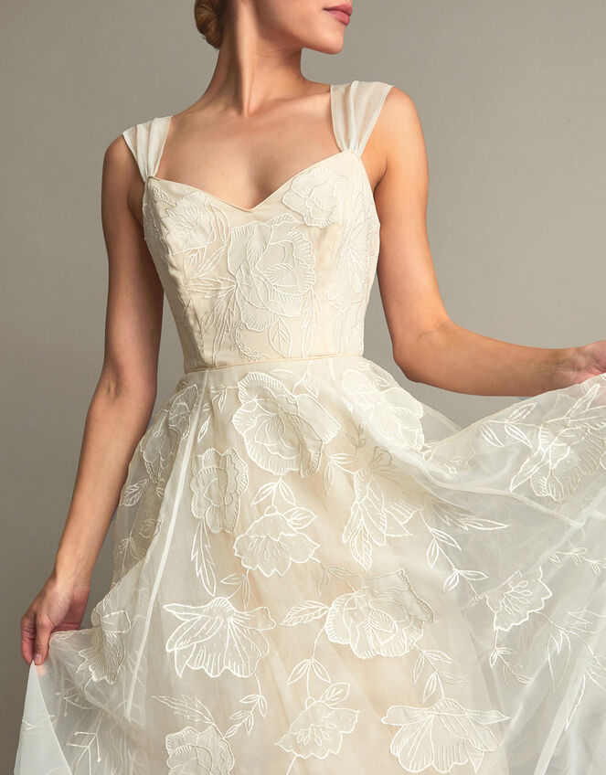 Rose Organza Maxi Wedding Dress, Ivory (IVORY), large