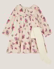 Butterfly Long Sleeve Dress, Ivory (IVORY), large