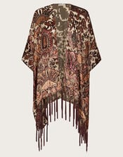 Paisley Devore Kimono, , large