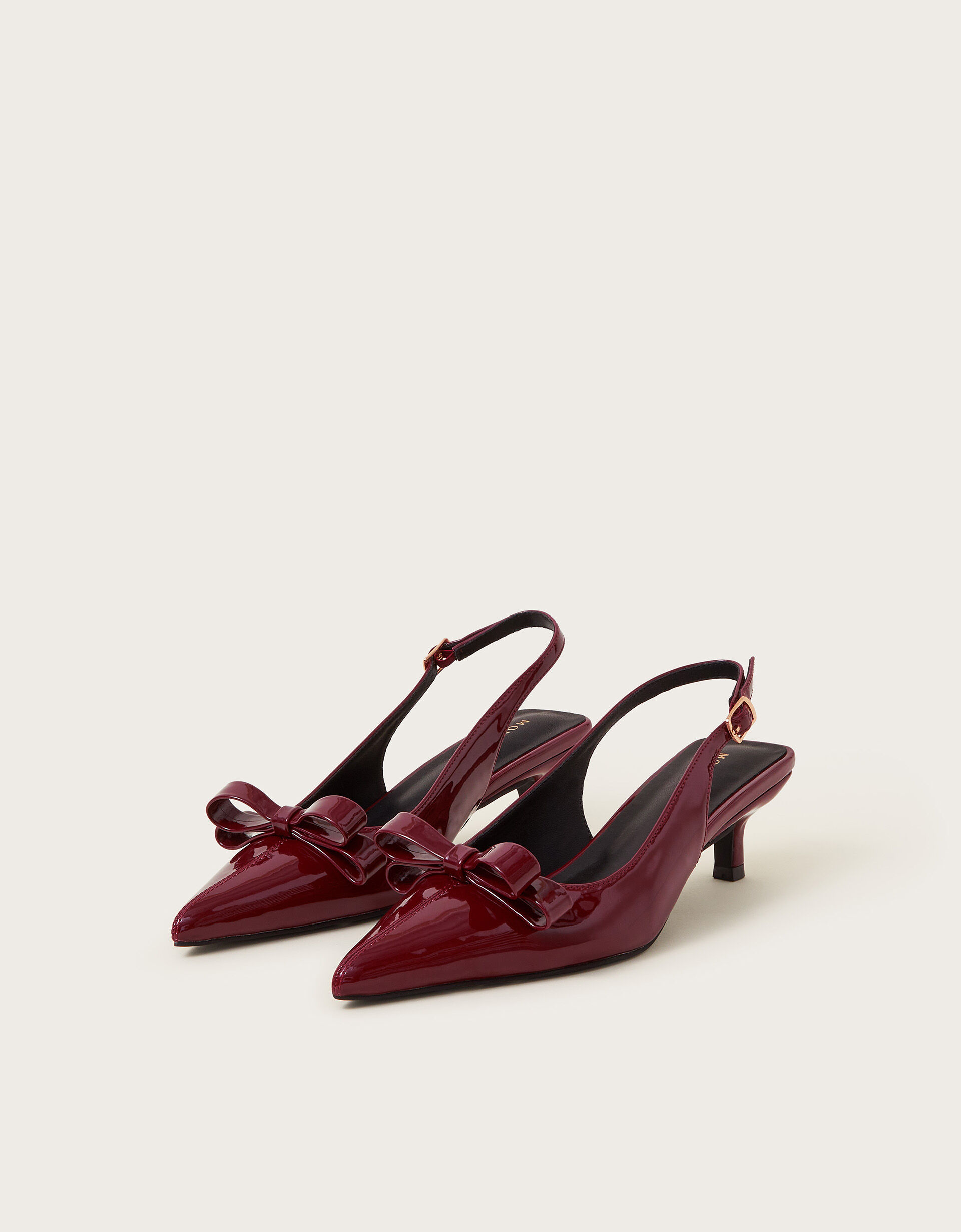 Red patent slingback heels online