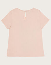 Cat Print Short Sleeve T-Shirt, Ivory (IVORY), large