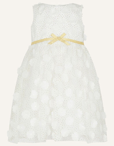 Baby Orla 3D Flower Dress Ivory, Ivory (IVORY), large