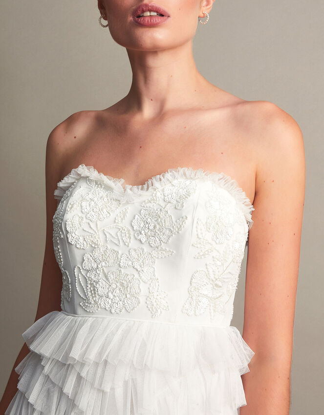 Ellen Ruffle Maxi Bridal Dress, Ivory (IVORY), large