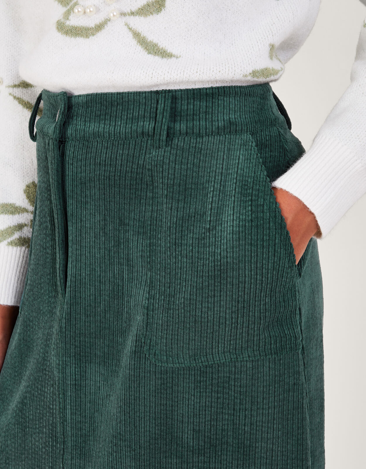 Green cord skirt clearance uk