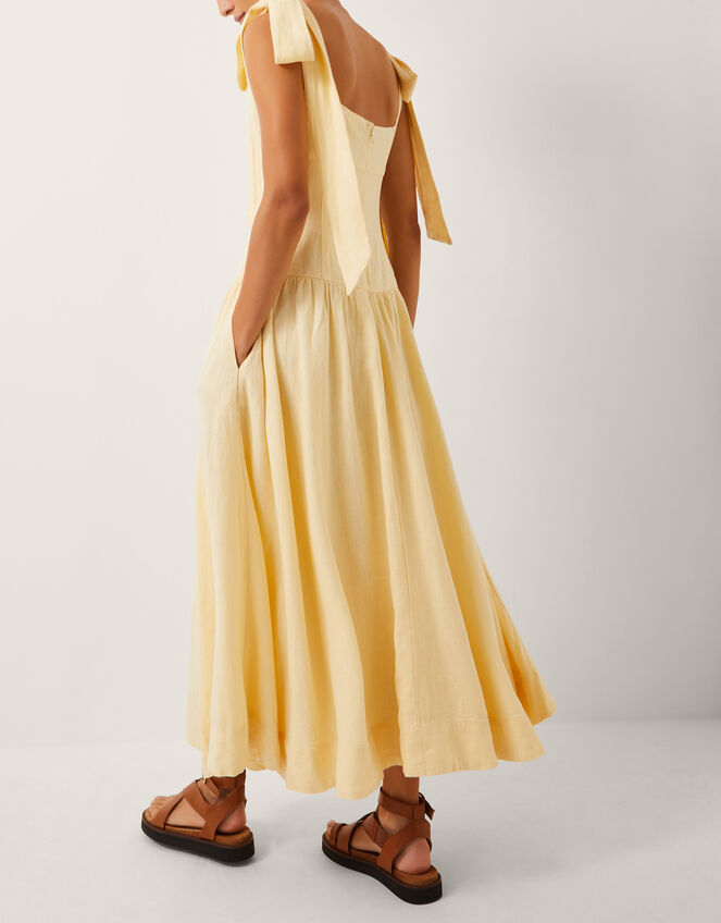 The India Edit Isabelle Drop Waist Maxi Dress, Yellow (YELLOW), large