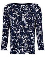 Jean Knit Jumper with Wool and Recycled Polyester, Blue (NAVY), large