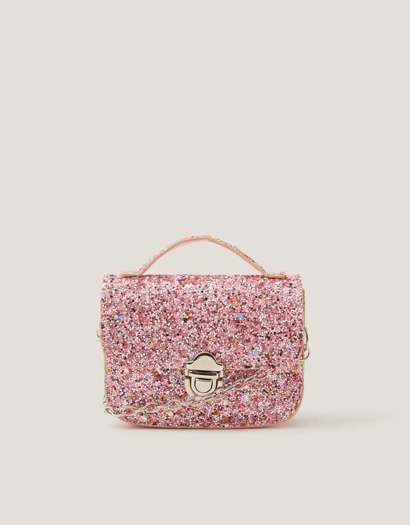 Mini Glitter Satchel Bag, , large