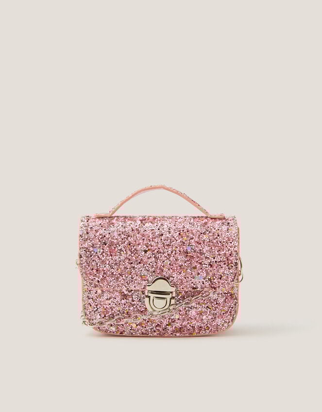 Mini Glitter Satchel Bag, , large