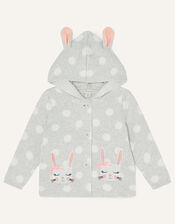 Baby Spot Bunny Cardigan , Grey (GREY), large