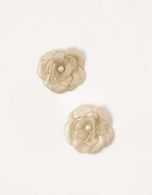 Shimmer Flower Hair Clip Twinset, , large