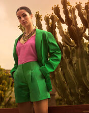 Lilly Structured Shorts, Green (GREEN), large