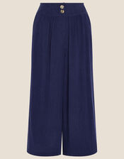 Crop Trousers in LENZING™ TENCEL™, Blue (NAVY), large