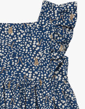 Trotters Lula Bunny Ruffle Corduroy Dress, Blue (NAVY), large