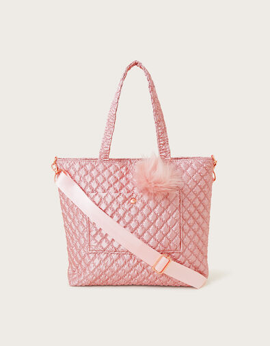 Shimmer Quilted Tote Bag, , large