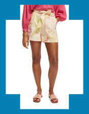 Scotch and Soda Floral Print Casual Shorts, Pink (PINK), large