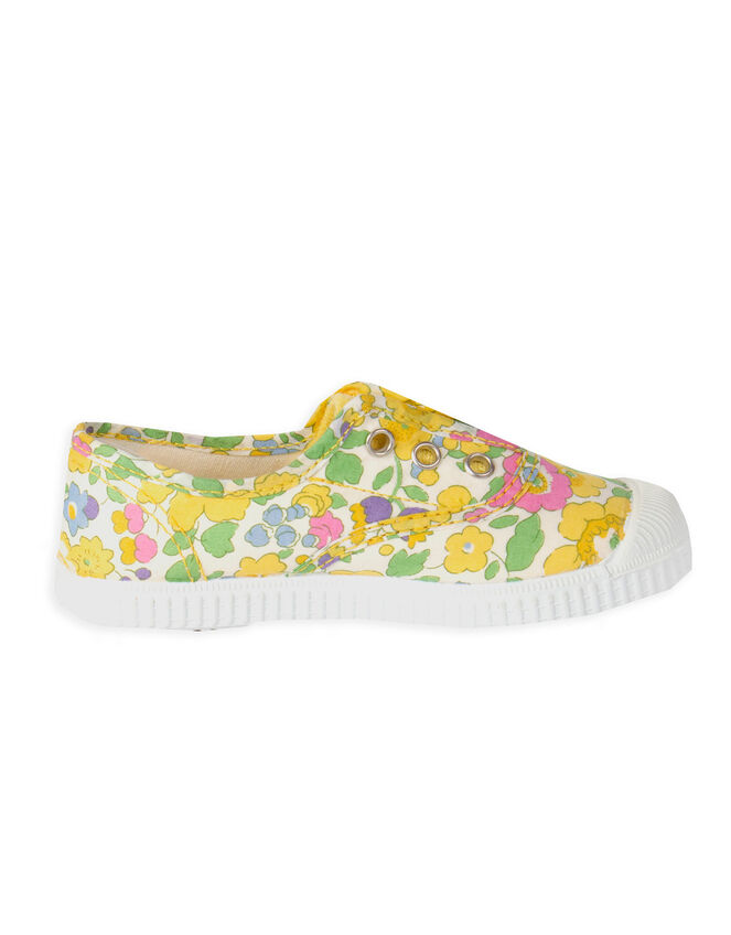 Hampton Canvas Plum Plimsolls, Yellow (YELLOW), large