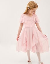 Joy Ruffle Chiffon Party Dress, Pink (PINK), large