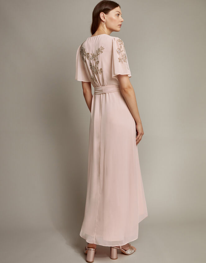 Sarah Embellished Wrap Dress , Pink (BLUSH), large
