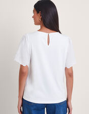 Tatianna Embellished T-Shirt, Ivory (IVORY), large