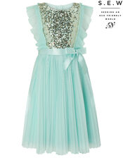 Gabriella Sustainable Sequin Pleated Dress, , large