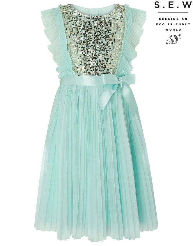 Gabriella Sustainable Sequin Pleated Dress, , large