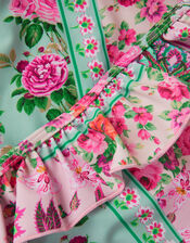 Patchwork Floral Frill Tankini Set, Green (GREEN), large