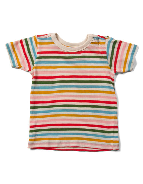 Little Green Radicals Rainbow Stripe T-Shirt, Multi (MULTI), large