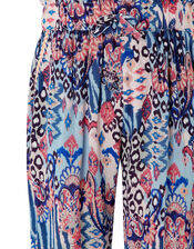 Mercy Printed Trousers in LENZING™ ECOVERO™, Blue (BLUE), large