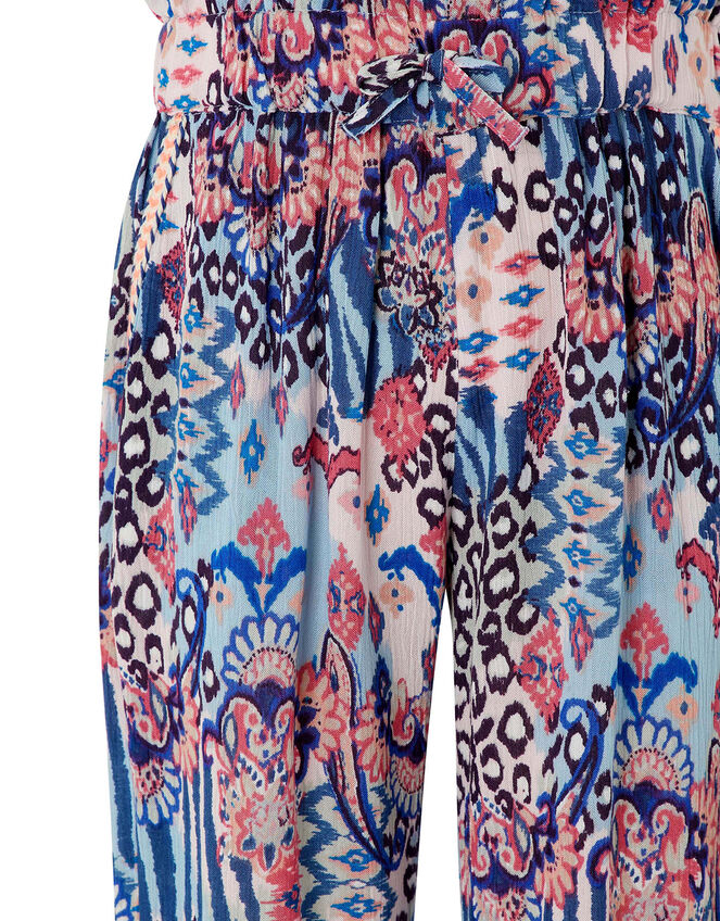 Mercy Printed Trousers in LENZING™ ECOVERO™, Blue (BLUE), large
