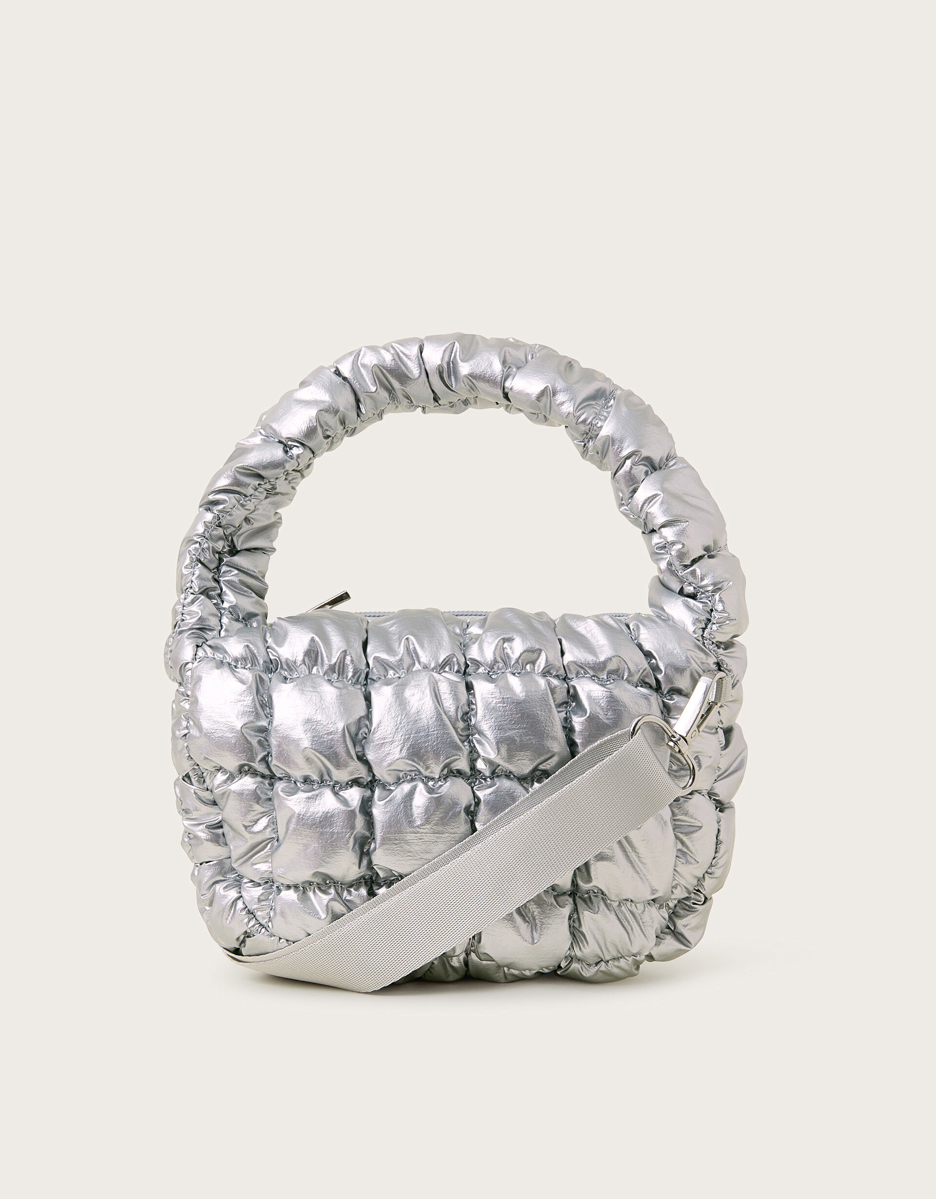 Quilted Metallic Tote Bag
