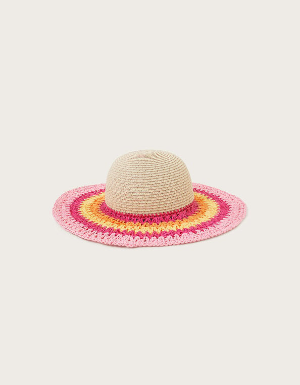 Crochet Floppy Hat, Multi (MULTI), large