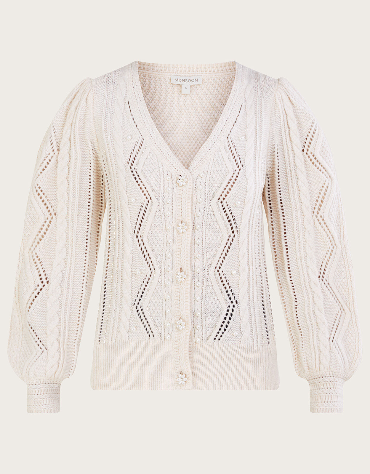 Monsoon ivory cardigan store