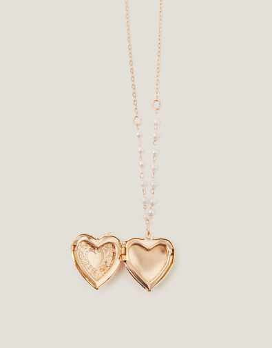 Unicorn Heart Locket Necklace, , large