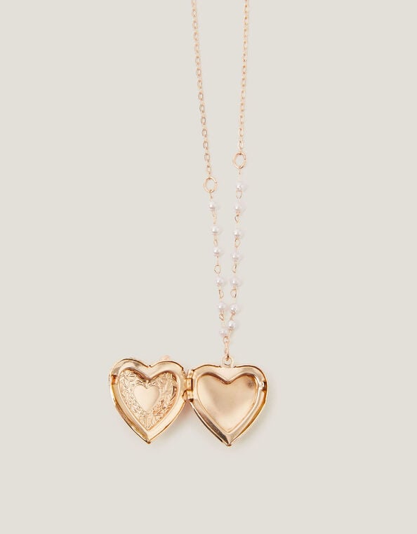 Unicorn Heart Locket Necklace, , large