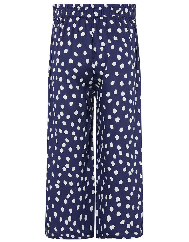 Serenity T-shirt and Spotty Culotte Set, Blue (NAVY), large