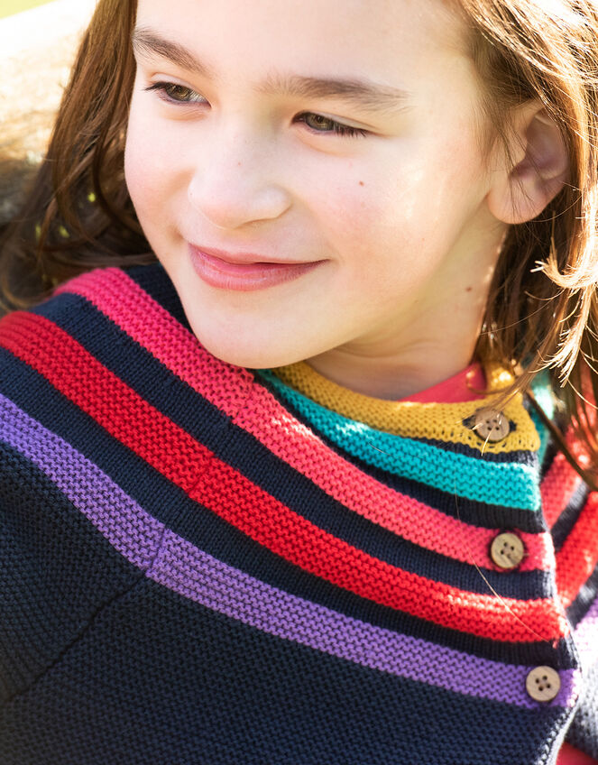 Frugi Gabbie Cardigan , Blue (NAVY), large