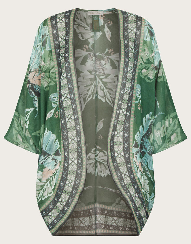 Palm Print Cover-Up in Recycled Polyester, , large