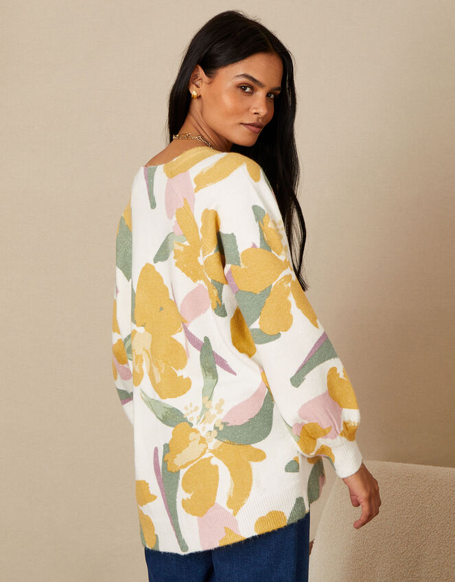 Flower Print Jumper, Ivory (IVORY), large