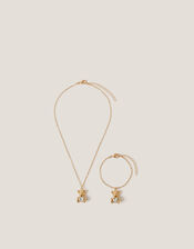 Teddy Bear Necklace & Bracelet Set, , large