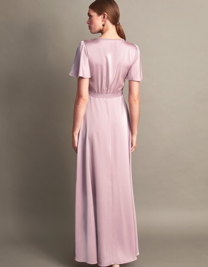 Ivy Satin Maxi Dress Mink | Evening Dresses | Monsoon UK.
