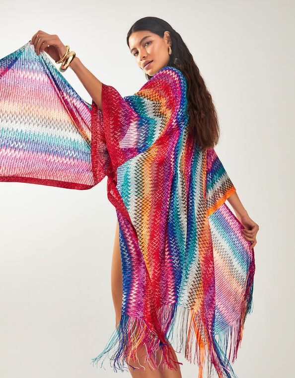 Crochet Stripe Kaftan, Multi (MULTI), large