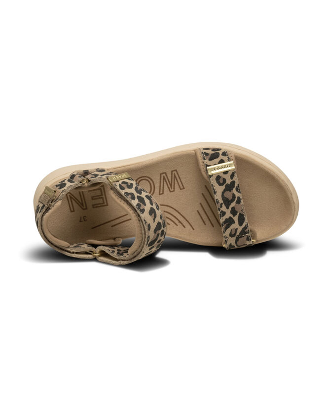Woden Platform Sandals, Leopard (LEOPARD), large