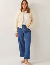 Fi Floral Knit Cardigan, Ivory (IVORY), large