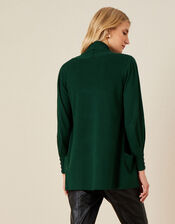 Sandy Shawl Collar Pocket Cardigan, Green (DARK GREEN), large