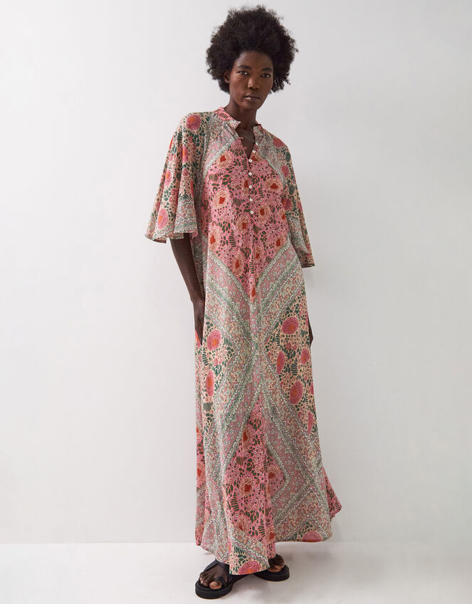 East Amelie Floral Scarf Print Maxi Dress, Multi (MULTI), large