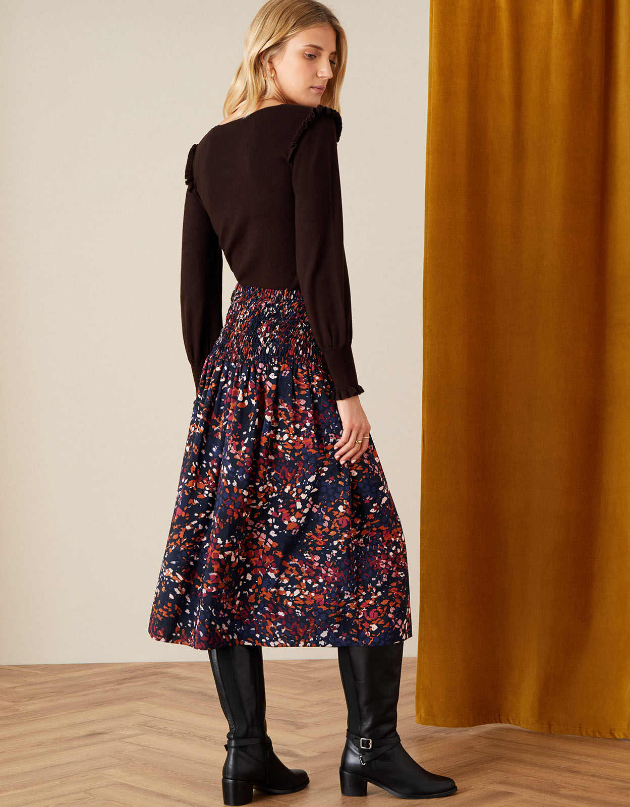 Martini Animal Print Skirt Black