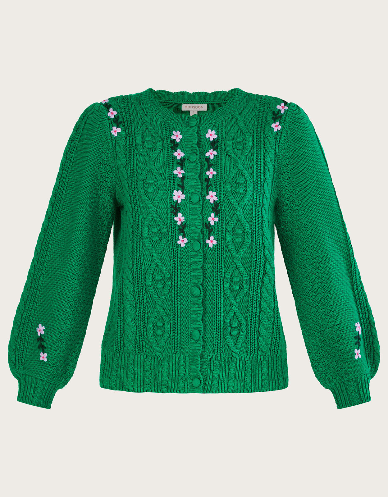 Knit Cardigan Green Cropped Cardigan Dark Green Chunky Cardigan