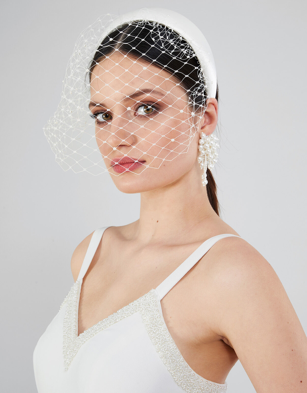 Bridal shop net veil