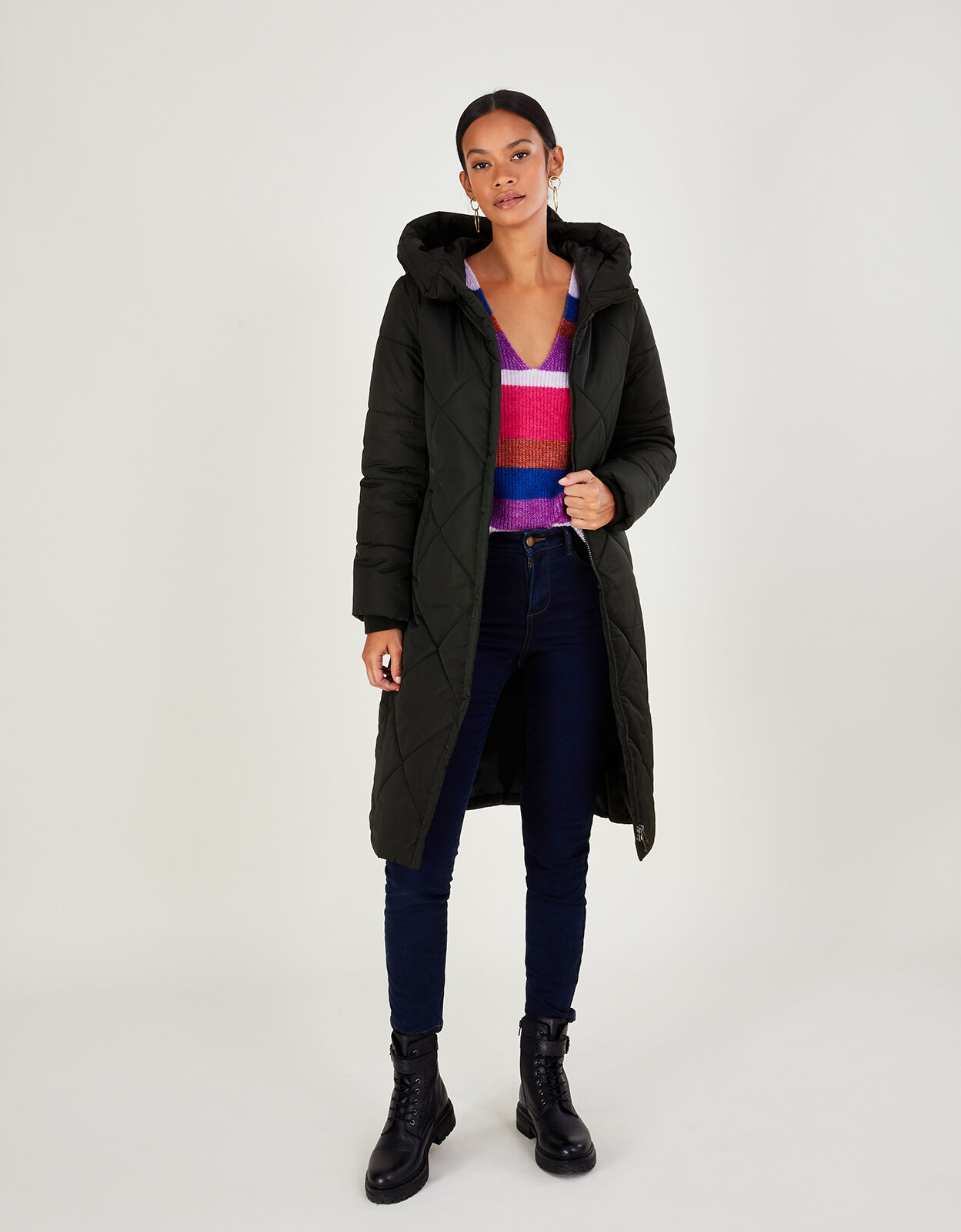 Polly Padded Coat in Recycled Polyester Black