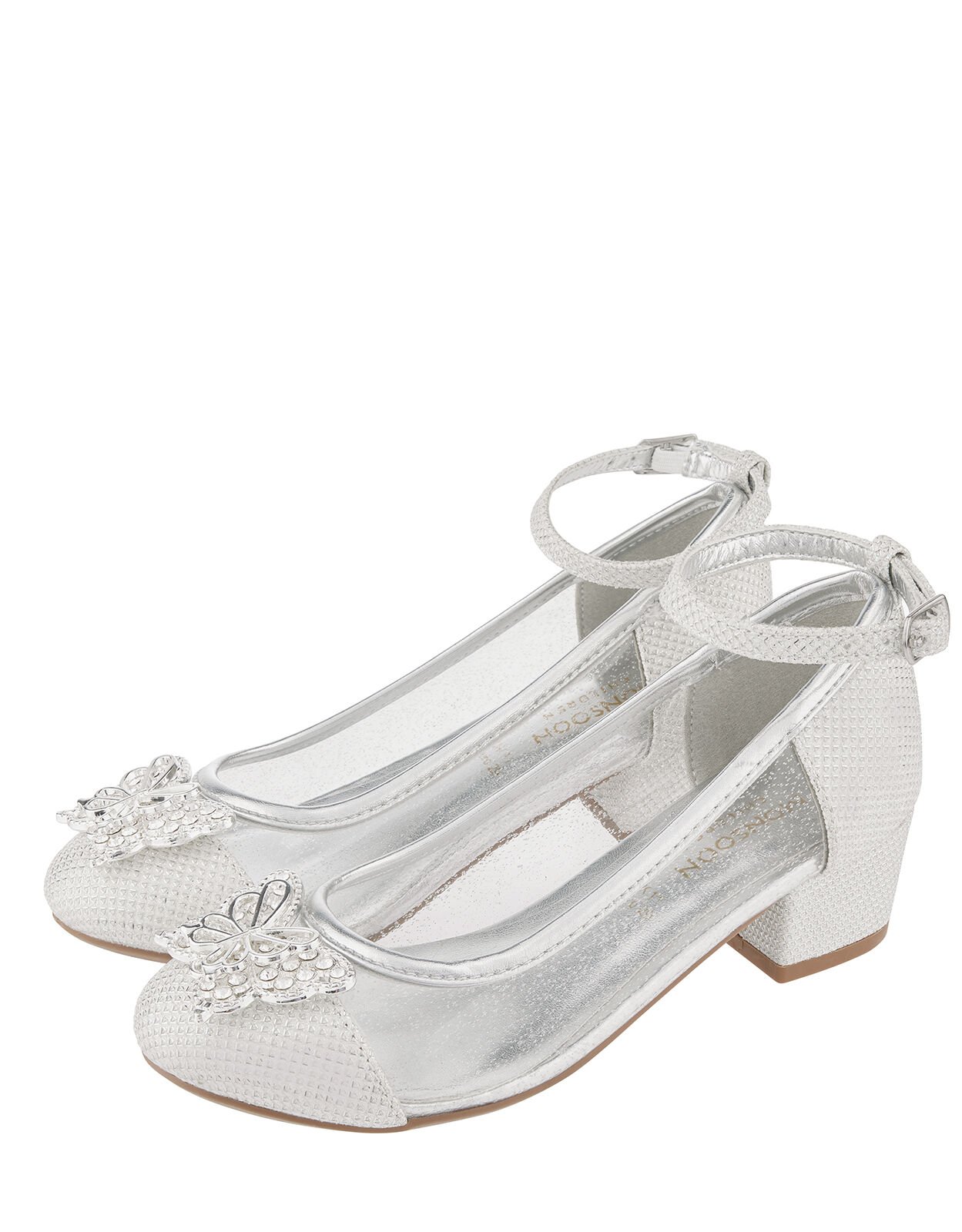 Silver butterfly shoes clearance